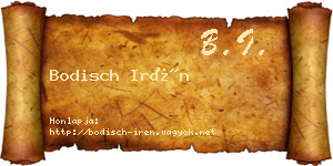 Bodisch Irén névjegykártya